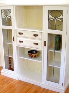 Cabinet with Leaded Glass